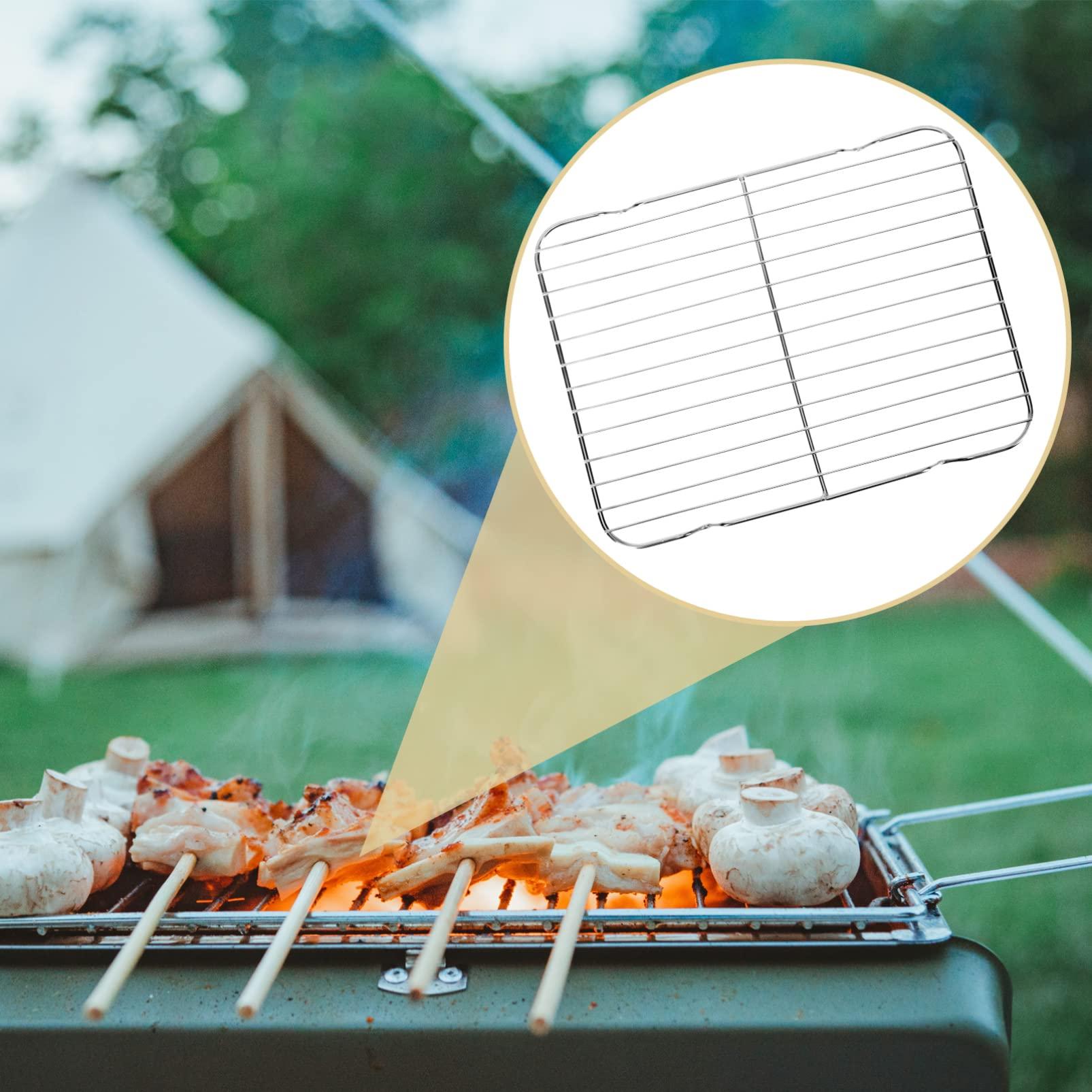 SHERCHPRY SHERCHPRY Bacon Rack Steaming Rack Fries Cooling Rack Grill Rack Baking Pan Oven Drip Pan Oil Draining Rack Wire Rack Frying Oil Filters Rack Stainless Steel Containers Fry Net Cool Net Air