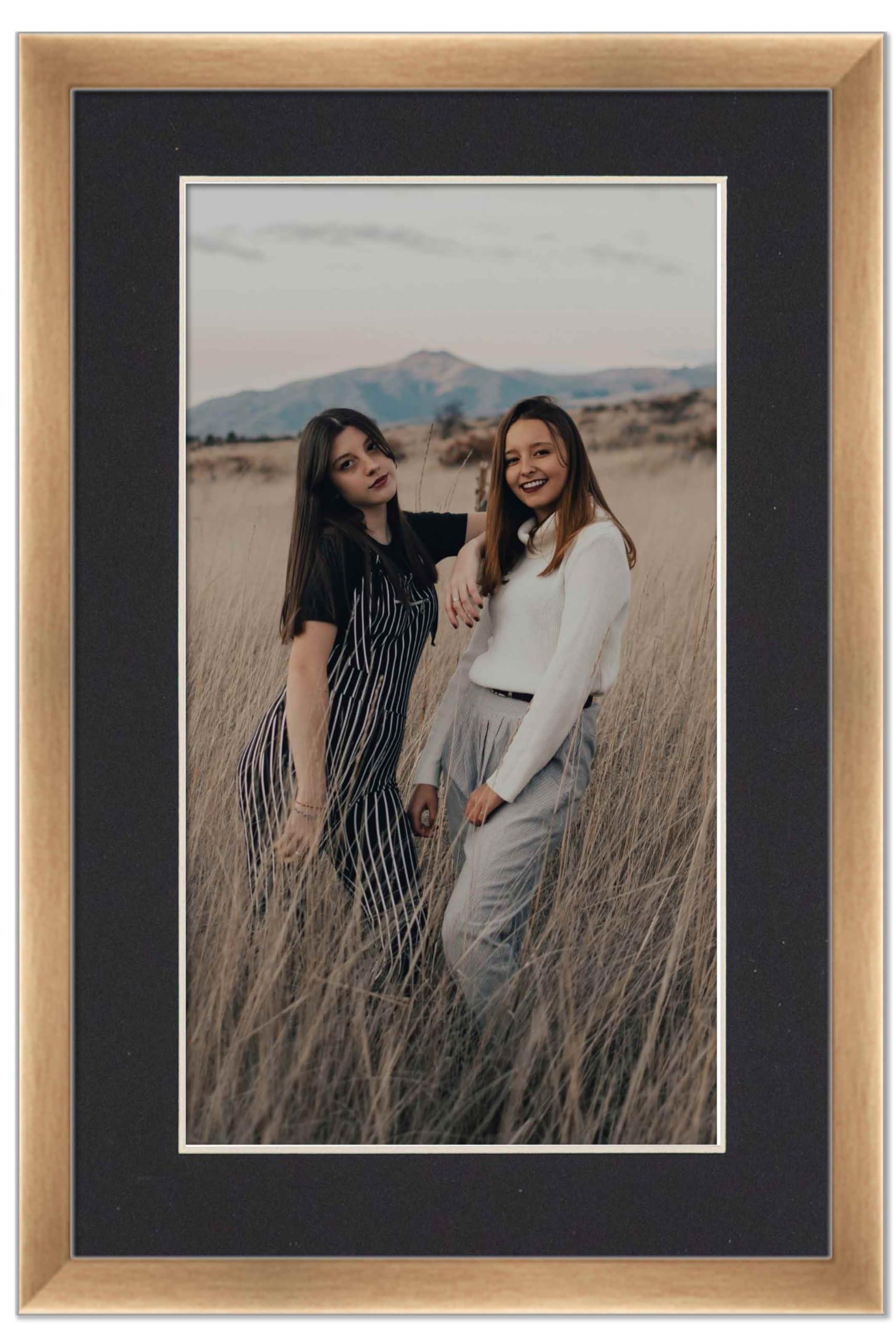 CustomPictureFrames.com CustomPictureFrames.com 28x40 Frame Bronze with Black Picture Mat for 28x40 Photo - Bronze 31x43 Frame to Display Print or Poster Measuring 28x40 Inches with Black Photo Mat