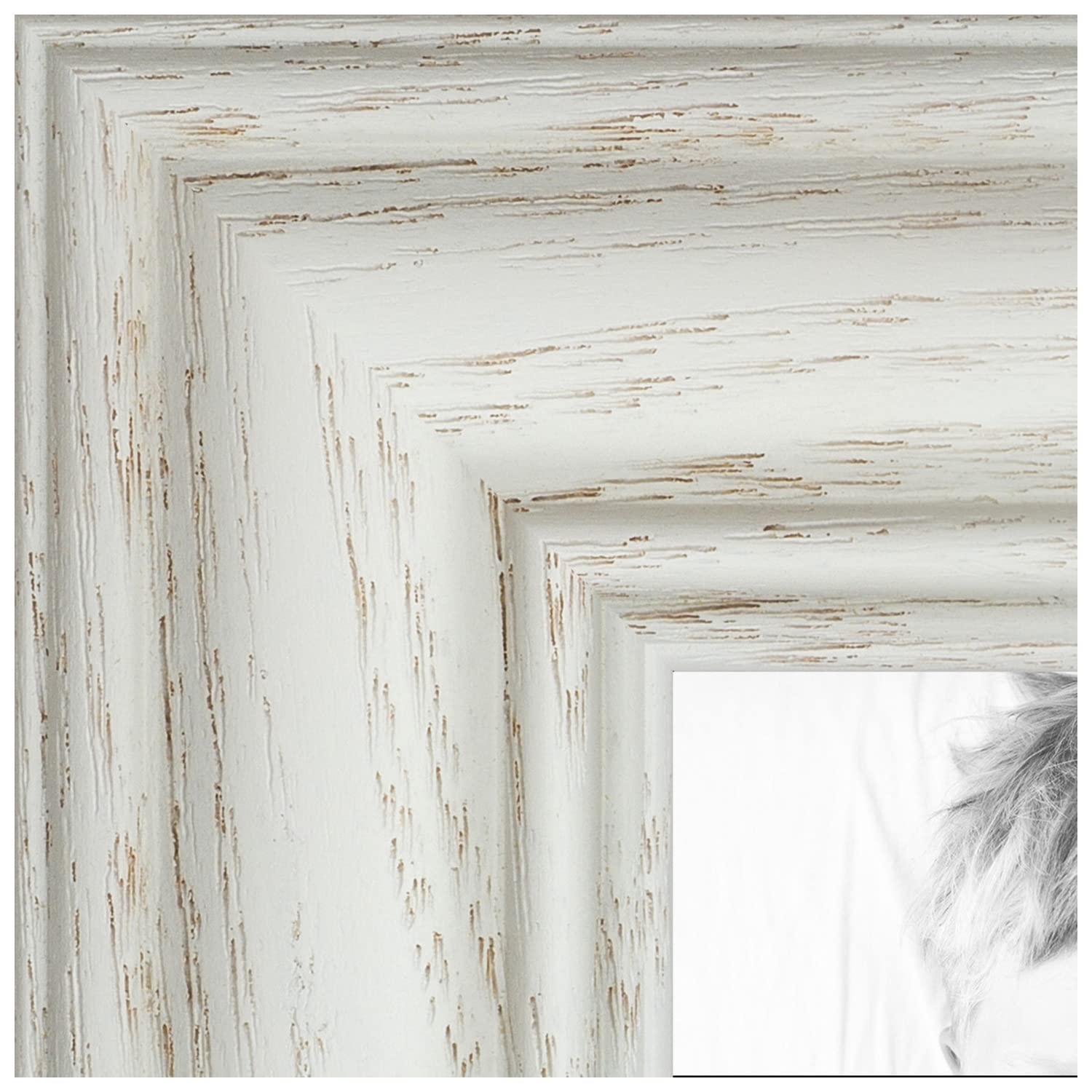 ArtToFrames ArtToFrames 14x14 Inch White Picture Frame, 4 - Pack, This 1.25 inch Custom Wood Poster Frame is White, Comes with Regular Glass (Frame_Pack_4_0151-59504-475-14x14)