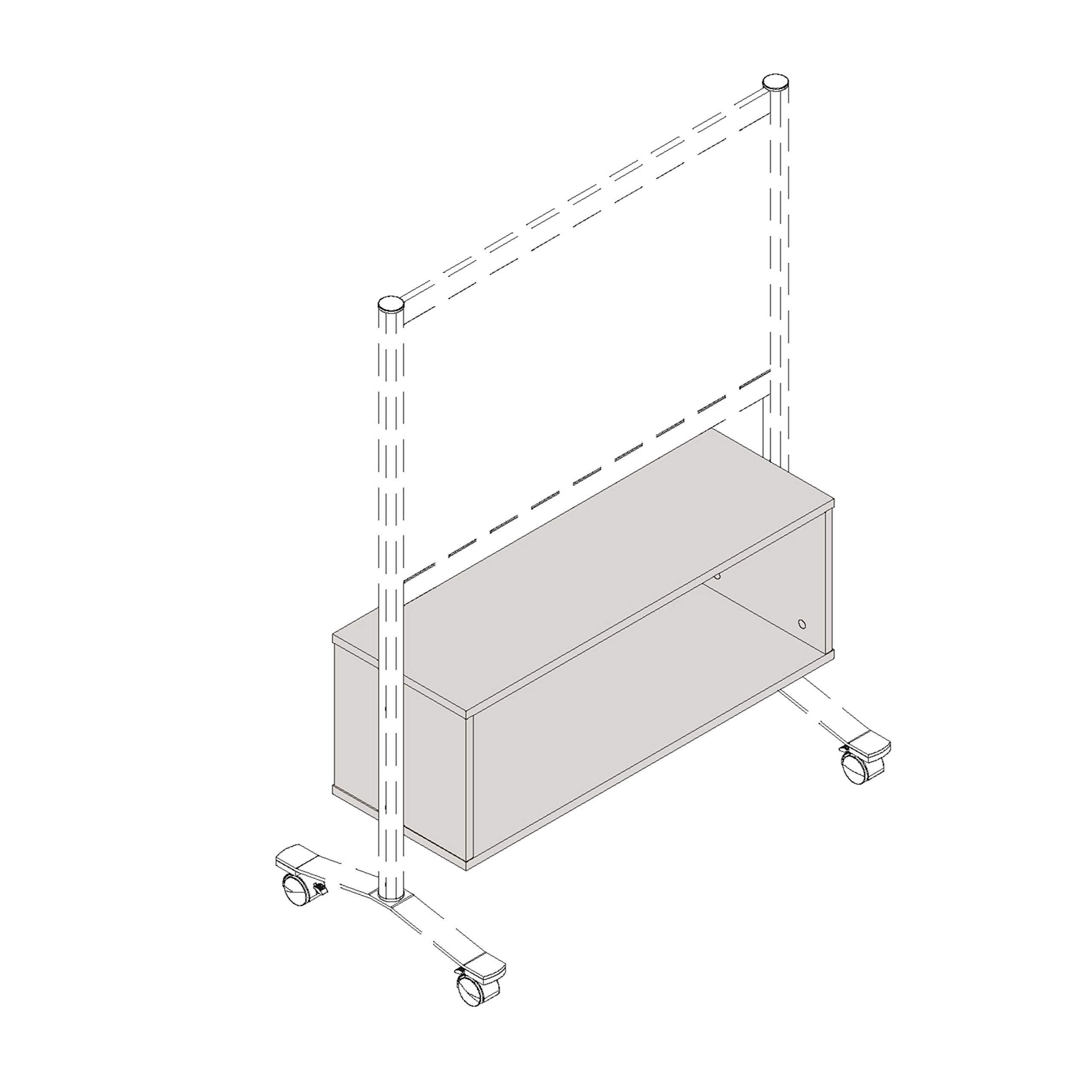 Lorell Lorell, LLR90280, Panel System Open Storage Cabinet, 1 Each, Walnut