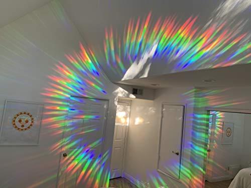 Rainbow Symphony Rainbow Symphony Rainbow Suncatcher Window Film, Diffraction Window Film, Stained Glass Window Cling, Holographic Prismatic Film, Crystal Pattern, 24\" X 36\", Made in USA