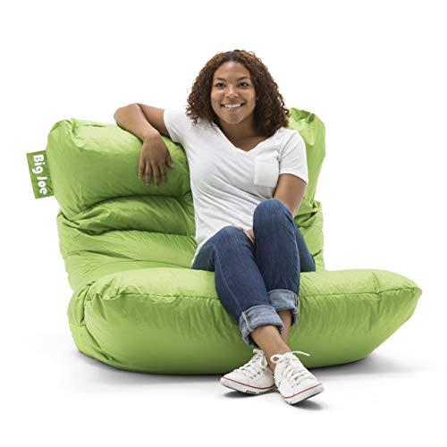 Big Joe Big Joe Roma Bean Bag Chair, Spicy Lime Smartmax, Durable Polyester Nylon Blend, 3 feet
