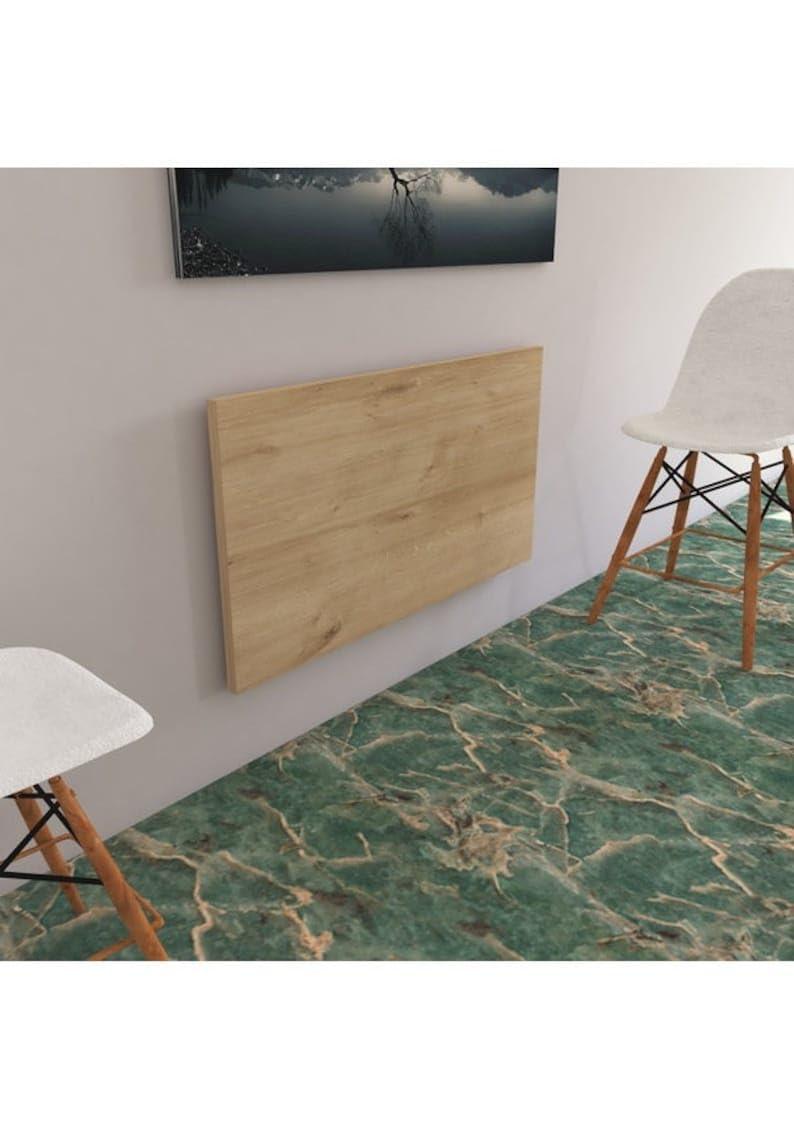 DARBUT DARBUT Fold up Table, Wall Mounted Table, fold Down Desk, Wall Mounted Desk, Laundry Folding Table, Wall Table, Murphy Desk, Space Saving tableHL (White,24\'x 35\' (60x90 cm) inches)