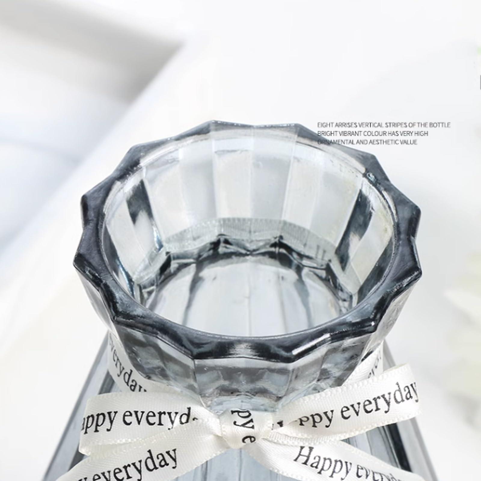 YUXING1205 YUXING1205 Vase Glass Vase Transparent Vase Home Flower Arrangement Living Room Decoration Simple Tabletop Glass Vase Flower Vase(04)