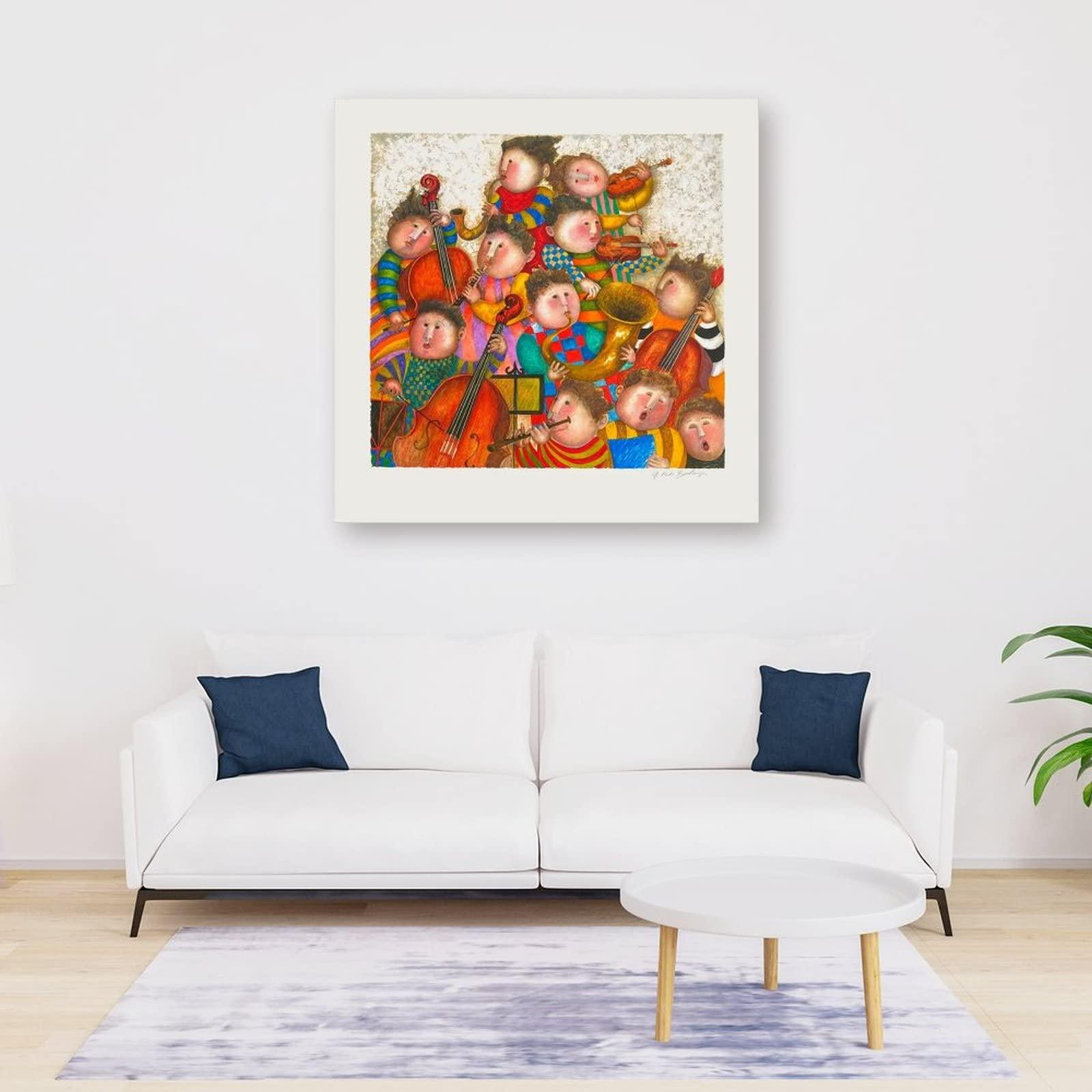 QINGYUAN QINGYUAN Graciela Rodo Boulanger Poster ORCHESTRA Children's Style Picture Print Wall Art Poster Painting Canvas Posters Artworks Gift Idea Room Aesthetic 28x28inch(70x70cm)