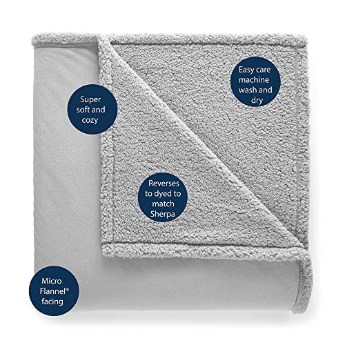 Thermee Thermee Micro Flannel Heavy Blanket with Sherpa Back for Cold Weather Full/Queen-Size Super Soft, Cozy Blanket Luxurious Throw Blanket for Comfort and Warmth Durable Design-Frosted Berries