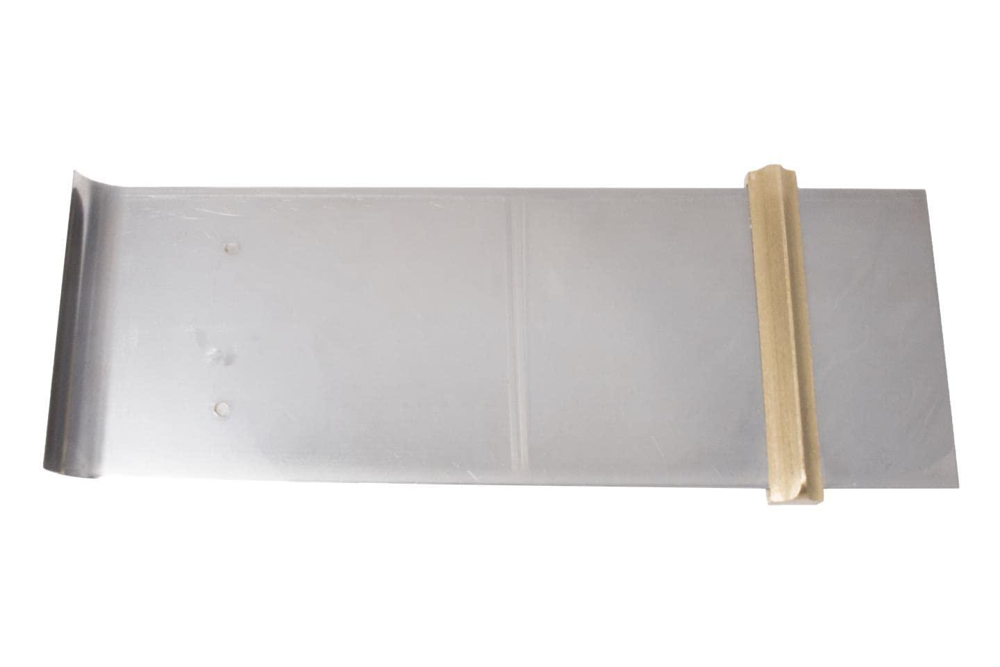 Marshalltown MARSHALLTOWN Stainless Steel Hand Edger with Adjustable Groover, Concrete, Curved, 14 Inch by 5 Inch, 1/2 Inch Edger Radius, 1/2 Inch Bit Depth, DuraSoft Handle, Made in the USA, 3489D