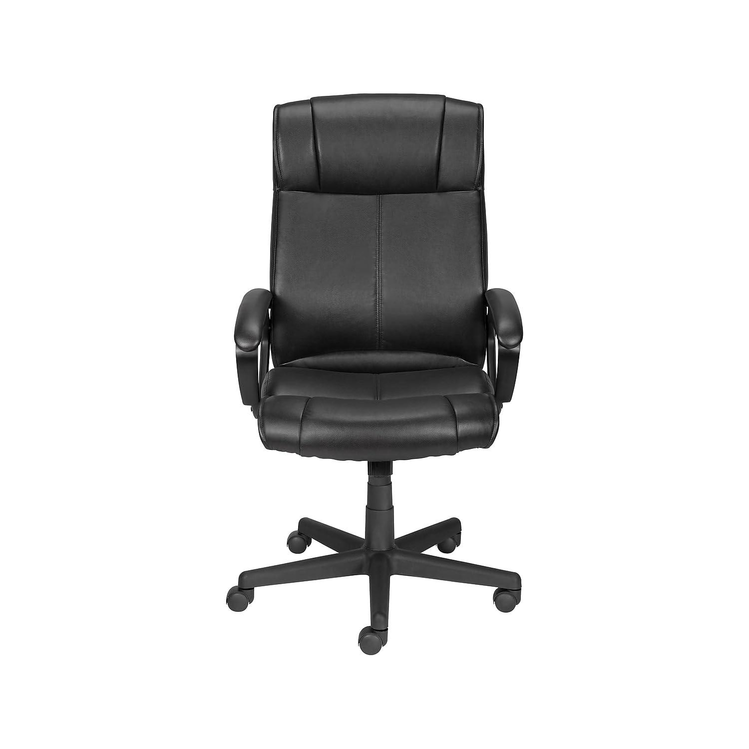 STAPLES STAPLES Turcotte Luxura High Back Executive Chair, Black