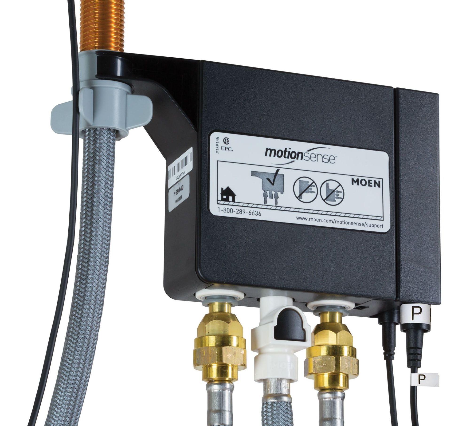 Moen Moen Align Spot Resist Stainless Motionsense Two-Sensor Touchless One-Handle High Arc Modern Pulldown Kitchen Faucet with Reflex Docking System, 7565ESRS