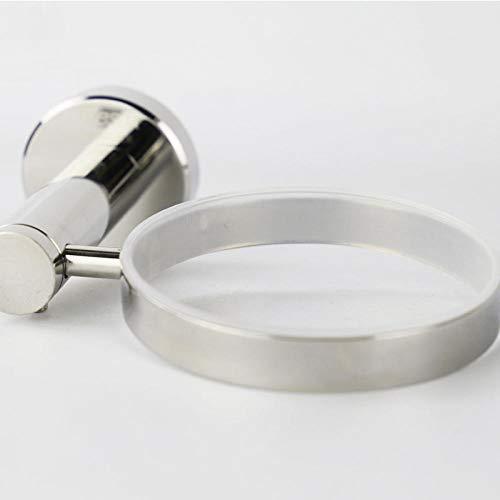 KLAJHHSSSSSSSSS Soap Dish Round Ceramic Stainless Steel Soap Holder with Base Bathroom Wall Hanging Soap Blue Soap Dish Holder for Bathroom Shower Soap