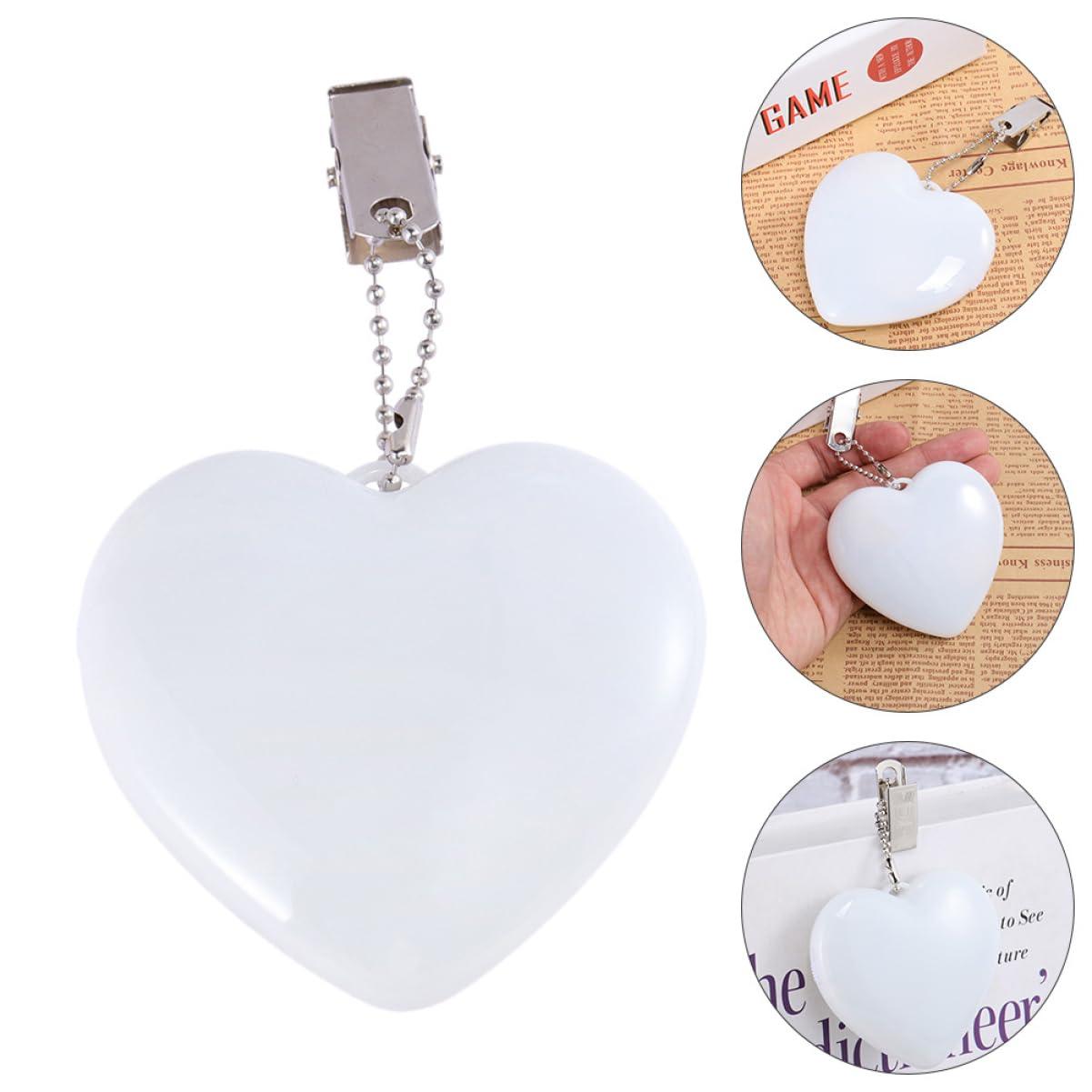 HOLIDYOYO HOLIDYOYO 3 Pcs Sensor Night Ladies Handbags with Automatic Sensor Mini Heart Purse Light for Bag at Night Button Battery White