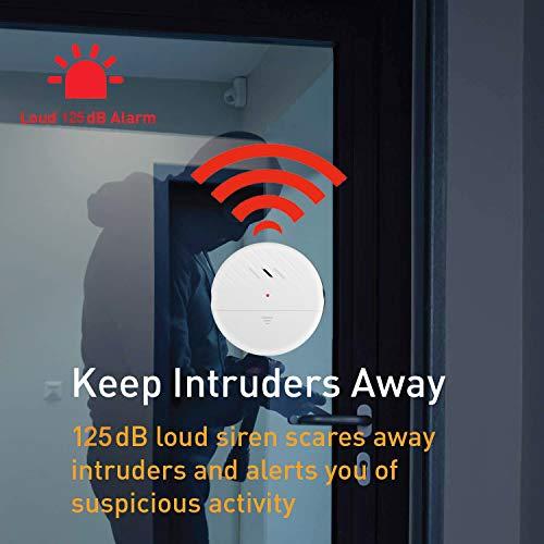 EverNary EverNary Glass Break Alarm 125dB Window Vibration Detector Sensor Alarm 3 Pack Ultra-Slim Anti-Theft Alarm for Door and Window with Ajustment Sensitivity