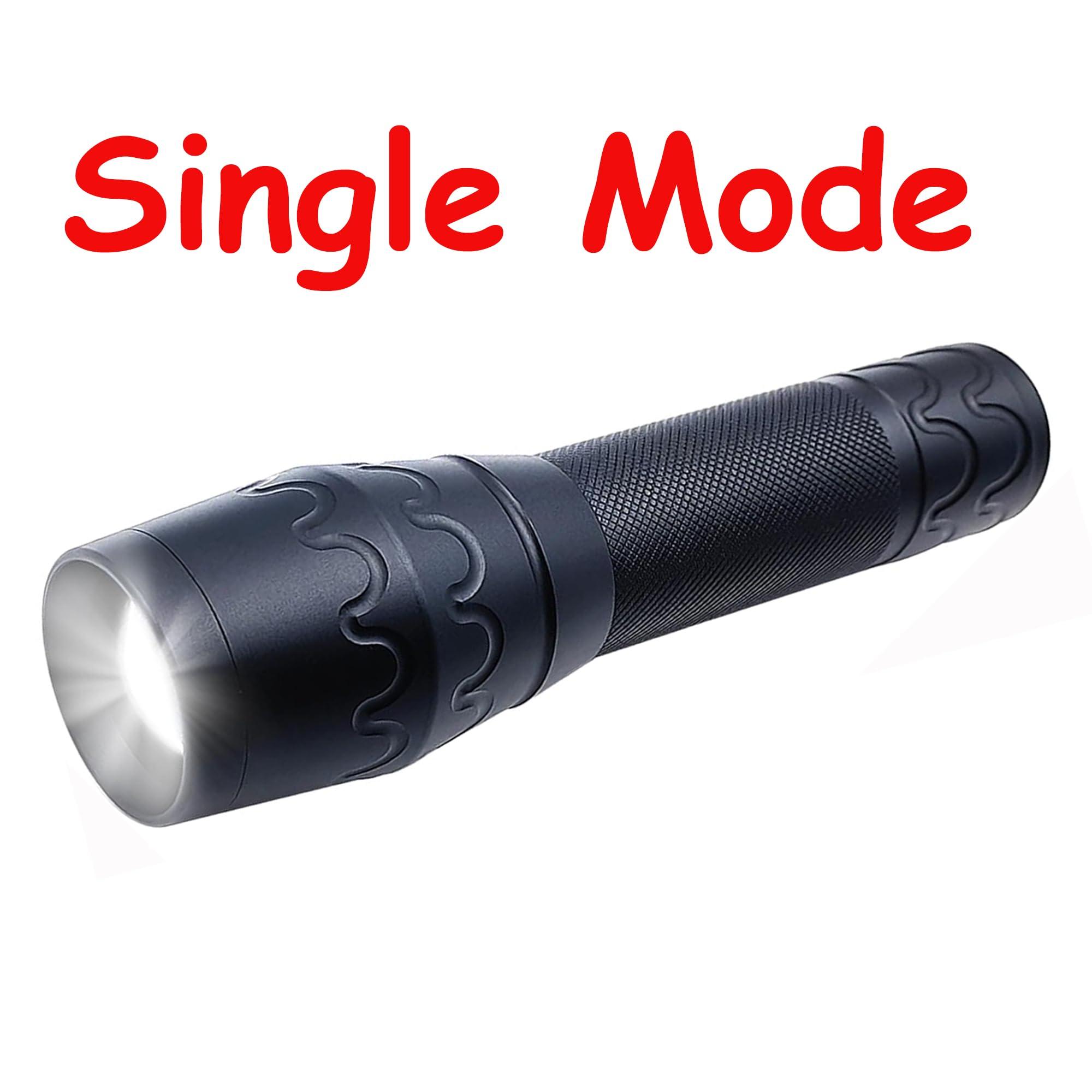 TotaLohan TotaLohan Military Grade Single Mode 3000 Lumens Tactical LED Waterproof Handheld Flashlight,2-Pack