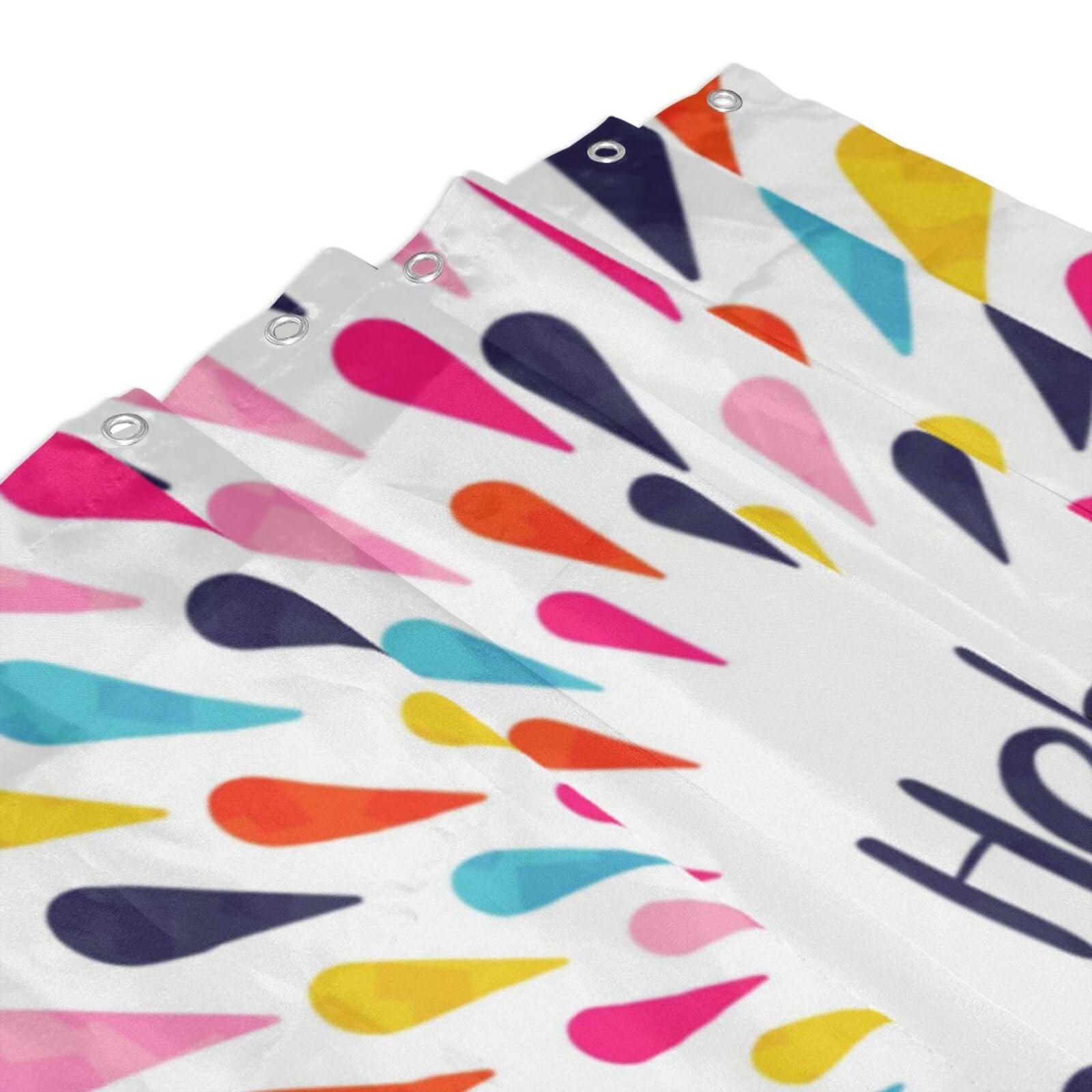 UIANG UIANG Animal,Shower Curtain with Hooks Fabric Set,Cartoon Ducks Swimming,Hotel Farmhouse Style Machine Washable,Yellow Green,60x72in