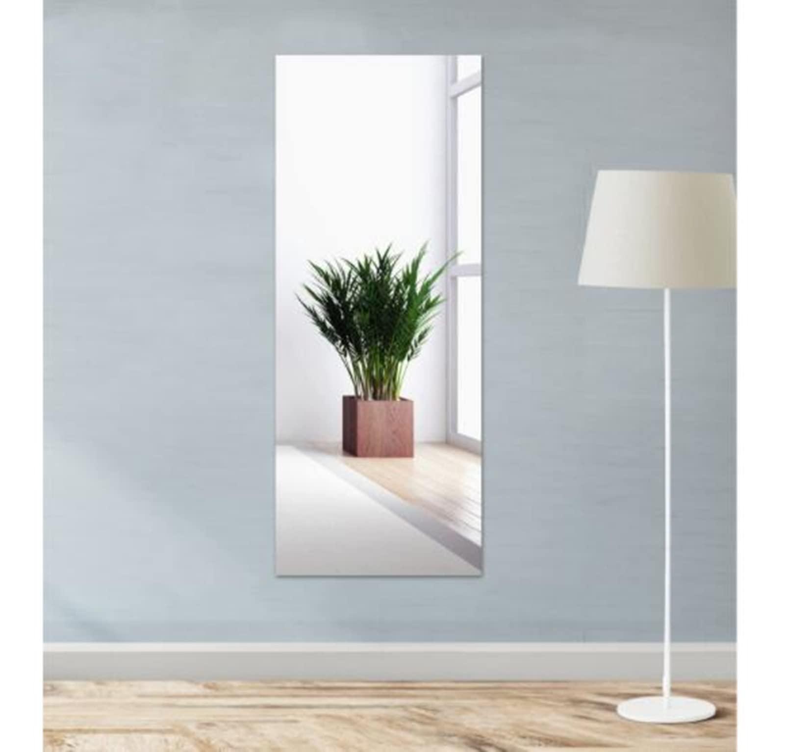 Onecen Flexible Mirror Sheets,19.7x59in Mirror Paper Self Adhesive Roll Stickers Non Glass Self Adhesive Mirror Tiles Self Adhesive Sheets,Great for Craft Home Wall Decor (Silver 19.7 * 59inches)