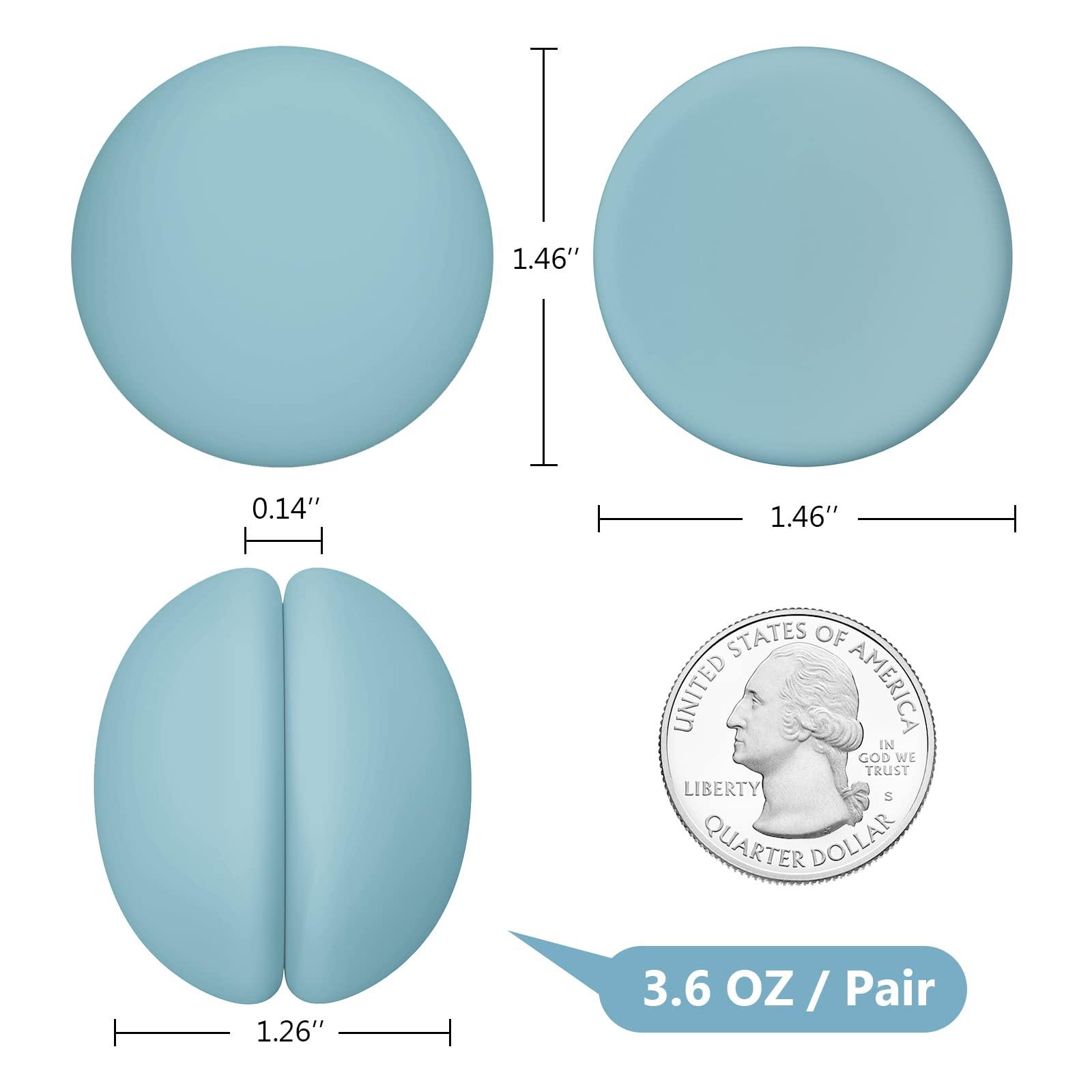 VANZAVANZU VANZAVANZU 5 Pairs Shower Curtain Weights, Silicone Wrapped Magnets, Heavy Duty Magnets Prevent Curtain Liner from Blowing, Rust-Free, Blue