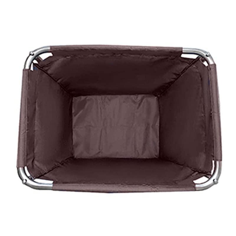 Easyars Rolling Laundry Basket with 4in Heavy Duty wheels,Dirty Linen Storage Hampers Trolley Material Handling Service Carts For Business Industrial Laundry Room ( Color : Brown , Shape : Taper 10 risers )