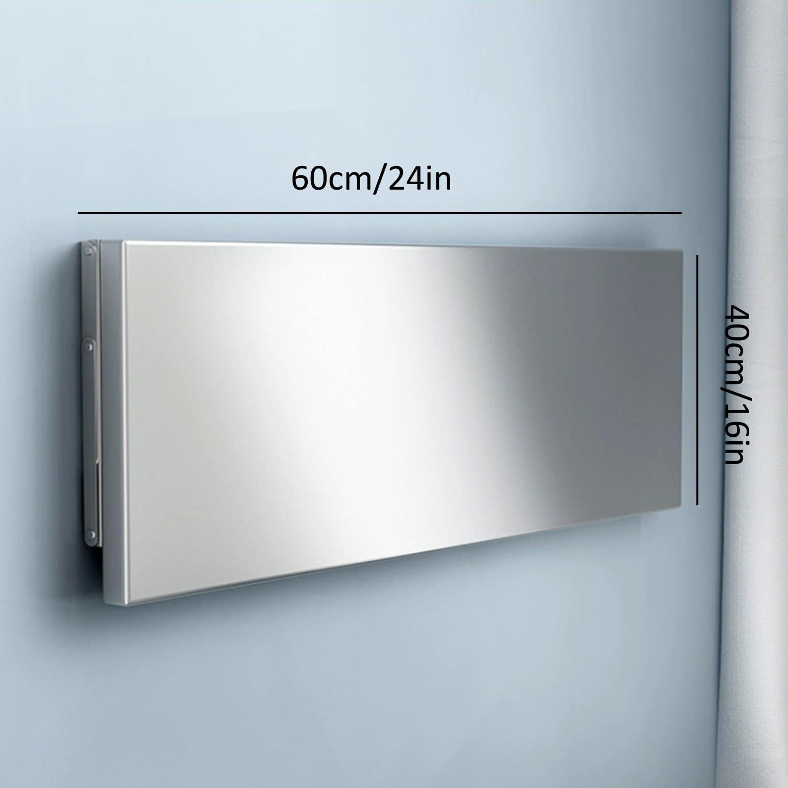 Yidlkecqey Foldable, Made Stainless Steel, 304 stainless steel folding table, wall-mounted folding desk, wall-mounted folding table, Wall Mounted Fold Down Table ,304 Stainless Steel Floating Desk ,Wall Mounted