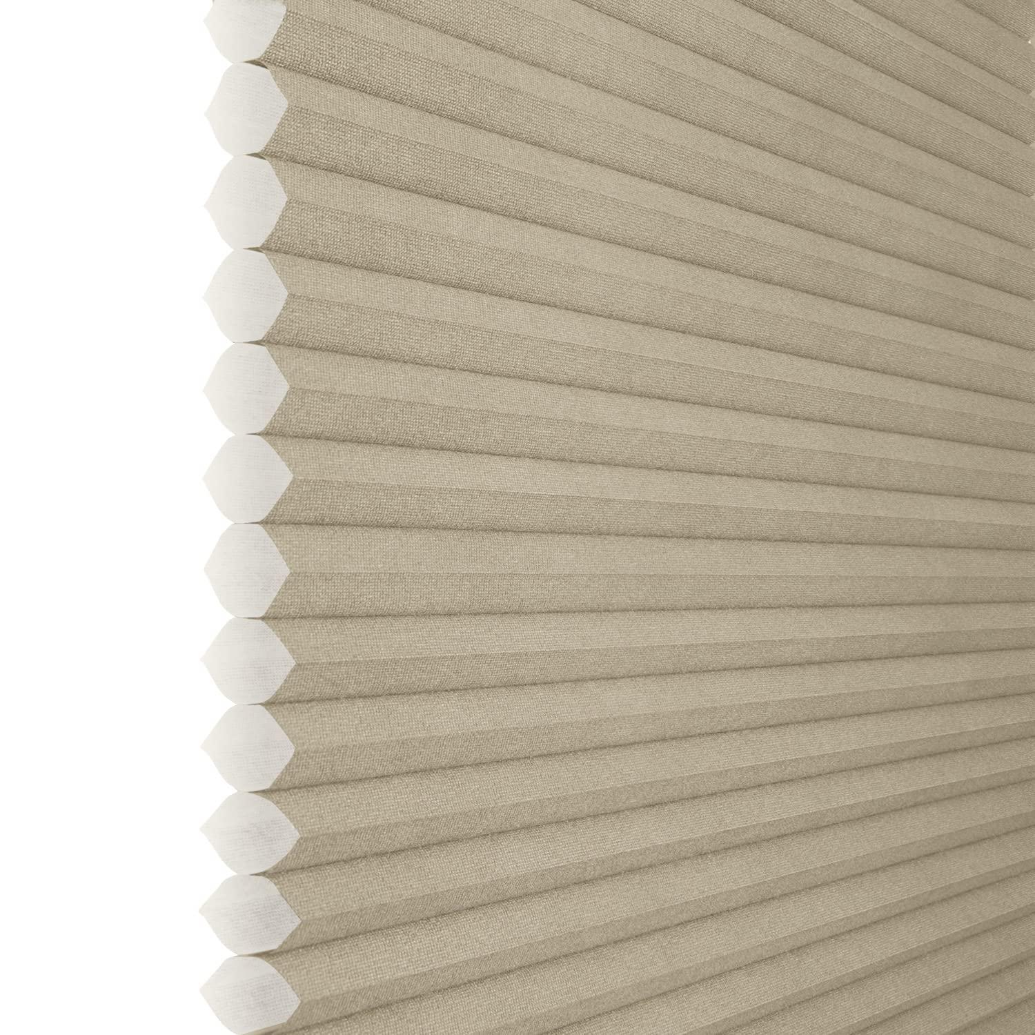 CHICOLOGY CHICOLOGY Cellular Shades, Top Down Bottom Up Shades, Custom Blinds for Windows, Window Shades for Home, Door Blinds, Window Coverings, Cellular Blinds, Latte (Light Filtering), 26" W x 48" H