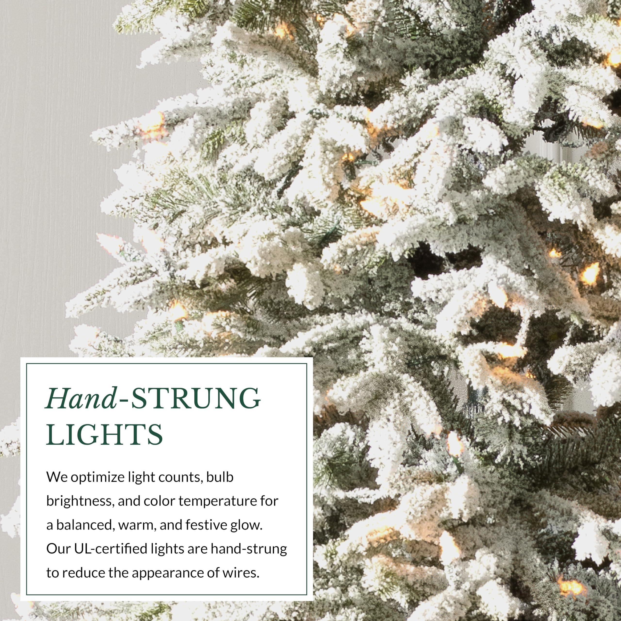 Balsam Hill Balsam Hill 7.5ft Pre-Lit Fraser Fir Frosted Artificial Christmas Tree with LED Clear Lights