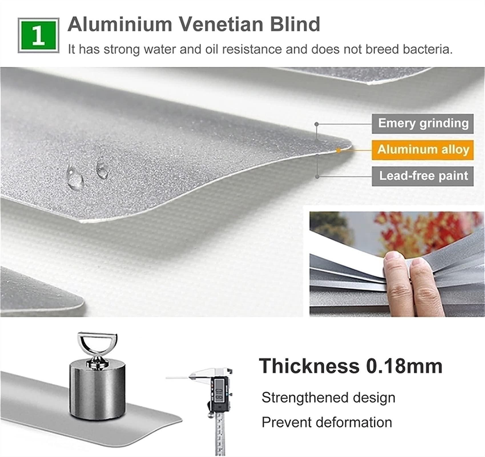 JLXJ Blackout Venetian Blinds, 0.18mm Thick Aluminum Green Slats Roller Shades with Pull Cord and Rotating Rod, for Home Office, 80/100/120/140cm Wide (Size : 140140cm (5555in))