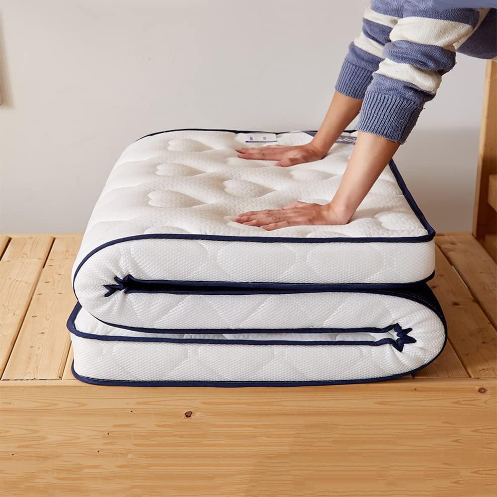 Generic Futon Mattress for Kids Room Tatami Japanese Floor Mat Queen Roll Up Camping Mattress Foldable Tatami Mat Sleeping Pad Single Double Mattress Topper for Student,Grey1,150x190cm