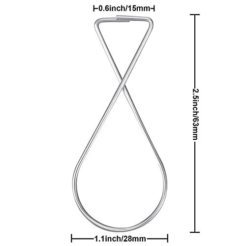 Outus 300 Packs Ceiling Hook Tile Hooks T-bar Clips Drop Ceiling Clips for Office, Classroom, Home and Wedding Decoration, Hanging Sign from Suspended Tile/Grid/Drop Ceilings