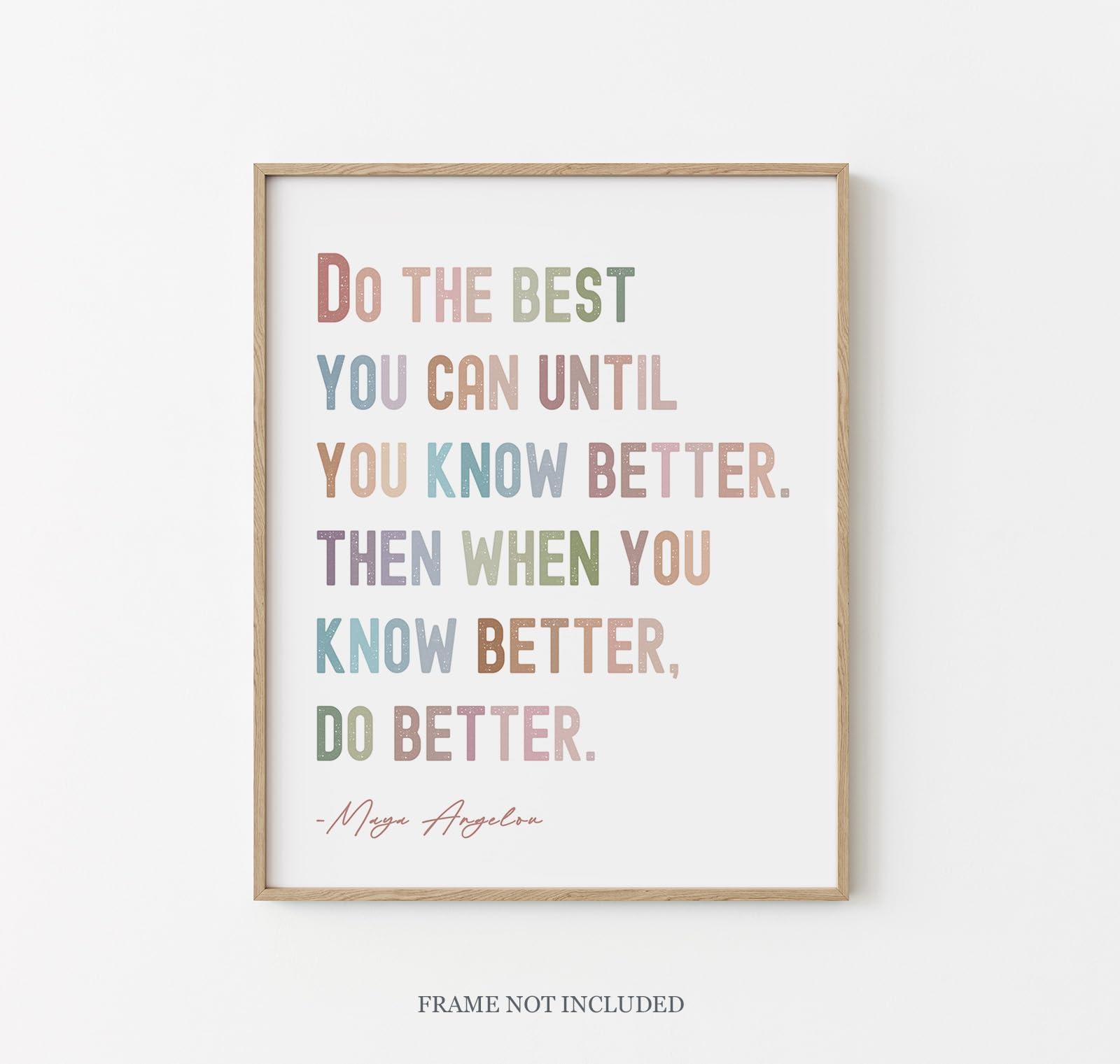 Buffay Motivational Wall Decor - Kids Affirmations Quote - Office Wall Art - Encouragement Gift - Inspirational Poster for School Classroom Bedroom UNFRAMED Print (11X14 INCH)