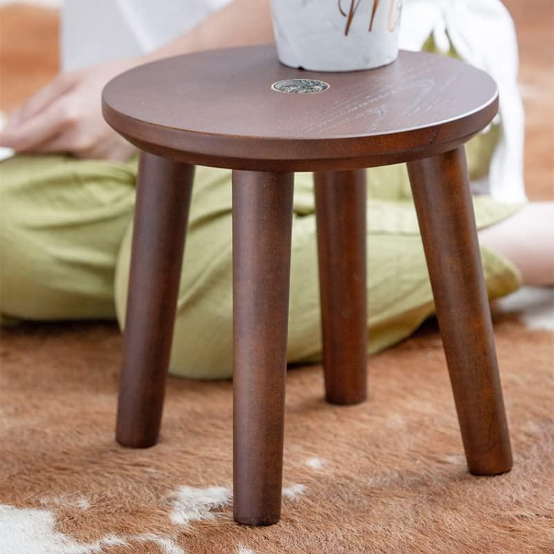 OTQEFTN OTQEFTN Wood Stool Small Low Stool Table Bench Porch Change Shoe Stool Footstool for Living Room, Bedroom Kitchen Home (Style a)