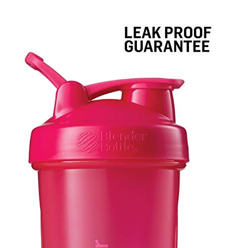 BlenderBottle BlenderBottle Classic Shaker Bottle Perfect for Protein Shakes and Pre Workout, 28-Ounce, Clear/Black