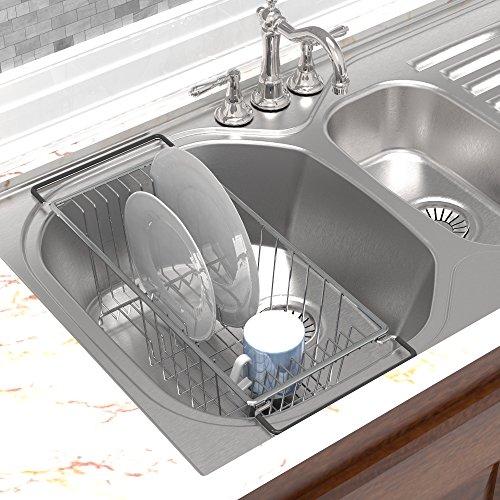 Simple Houseware Simple Houseware Over Sink Counter Top Dish Drainer Drying Rack, Chrome