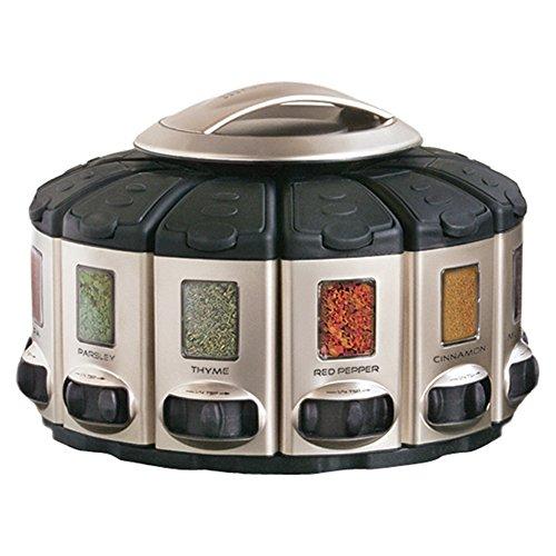 KitchenArt KitchenArt 57010 Select-A-Spice Auto-Measure Carousel Professional Series, Satin