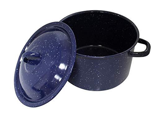 Imusa IMUSA USA Speckled Enamel Stock Pot 7.75-Quart, Blue