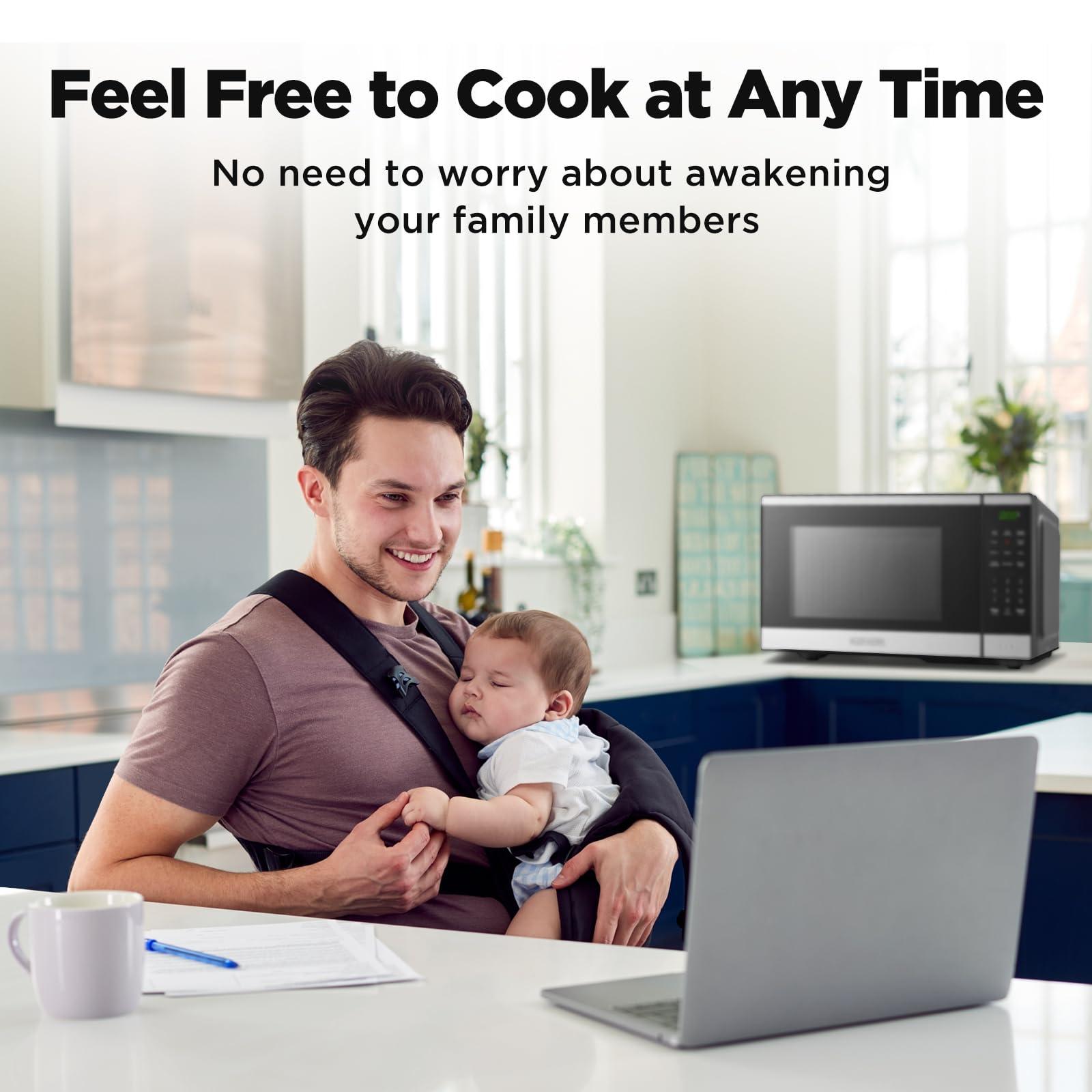 BLACK+DECKER BLACK+DECKER Countertop Microwave Oven 0.9 Cu Ft, 6 Auto Menus, Child Lock, Memory Function, 10 Power Levels, Easy One-Touch Start, Digital Panel, 900W