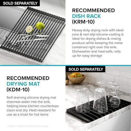 Kraus Kraus KHU100-32 Standart PRO 16 Gauge Undermount Single Bowl Stainless Steel Kitchen Sink, 32 Inch