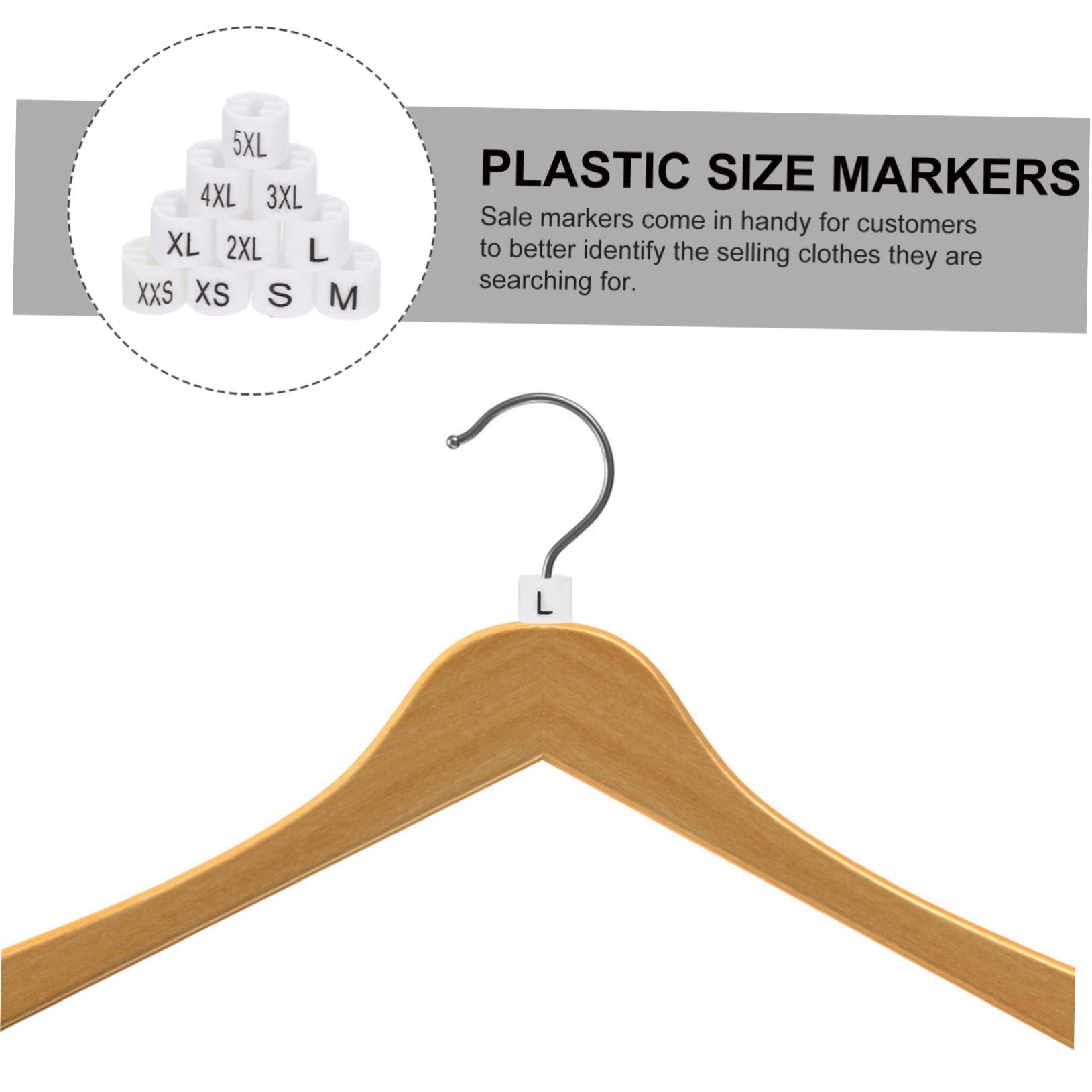 BESTOYARD BESTOYARD 300 Pcs Size Grain Clothes Hanger Size Markers with Numbers Clothing Size Markers Hangers Tags Marker Color- Coding Hanger Sizes Marker Ease Plastic Baby White Nursery Iron Wire