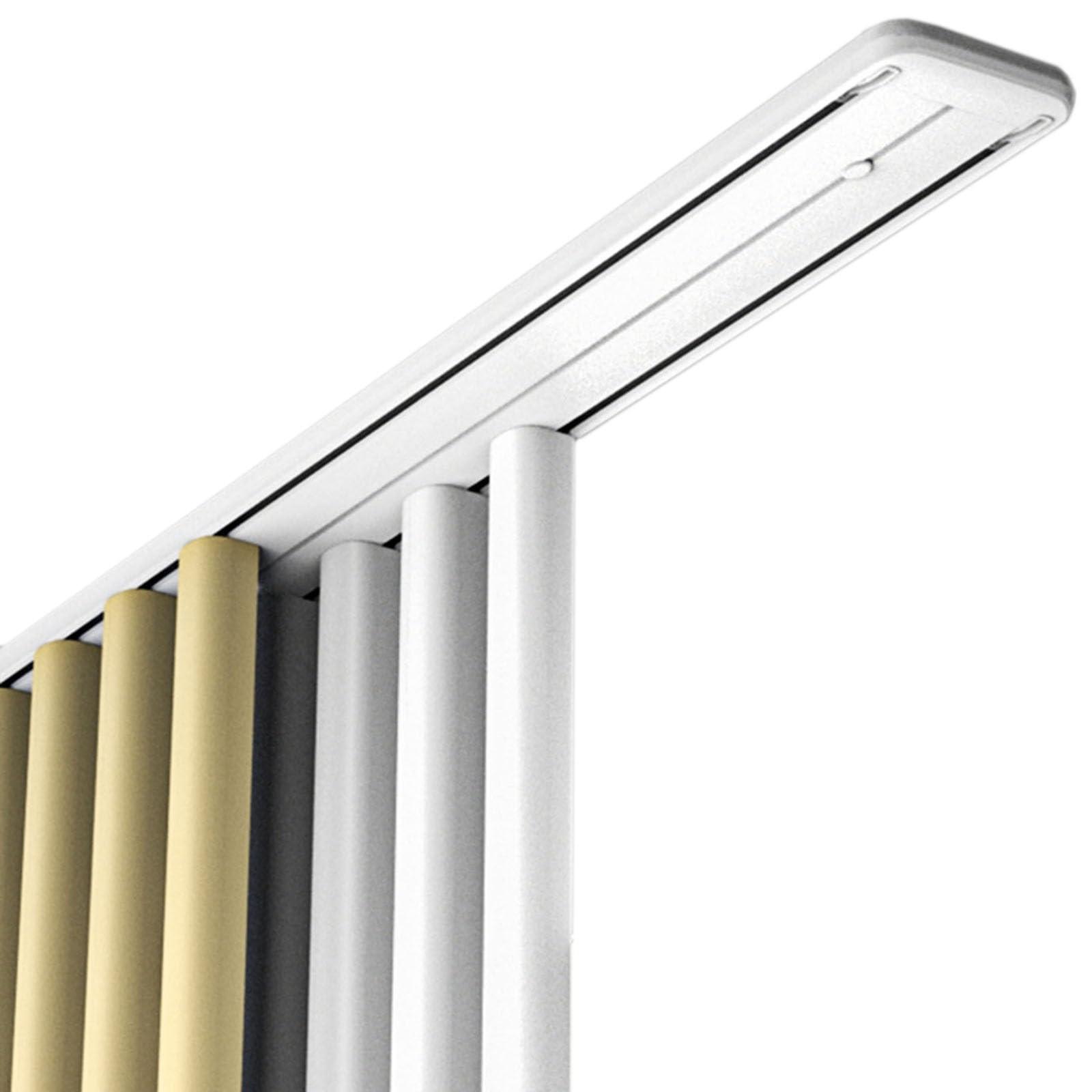 LSMKKA Track for Curtains on Ceiling, Bedroom Office Hospital Curtain Tracking System Ceiling Mount Drapes Rod/ Bars/ Double Rail 16 63 102 118 252 440 600 Inches Metal Room Dividers White ( Color : White ,