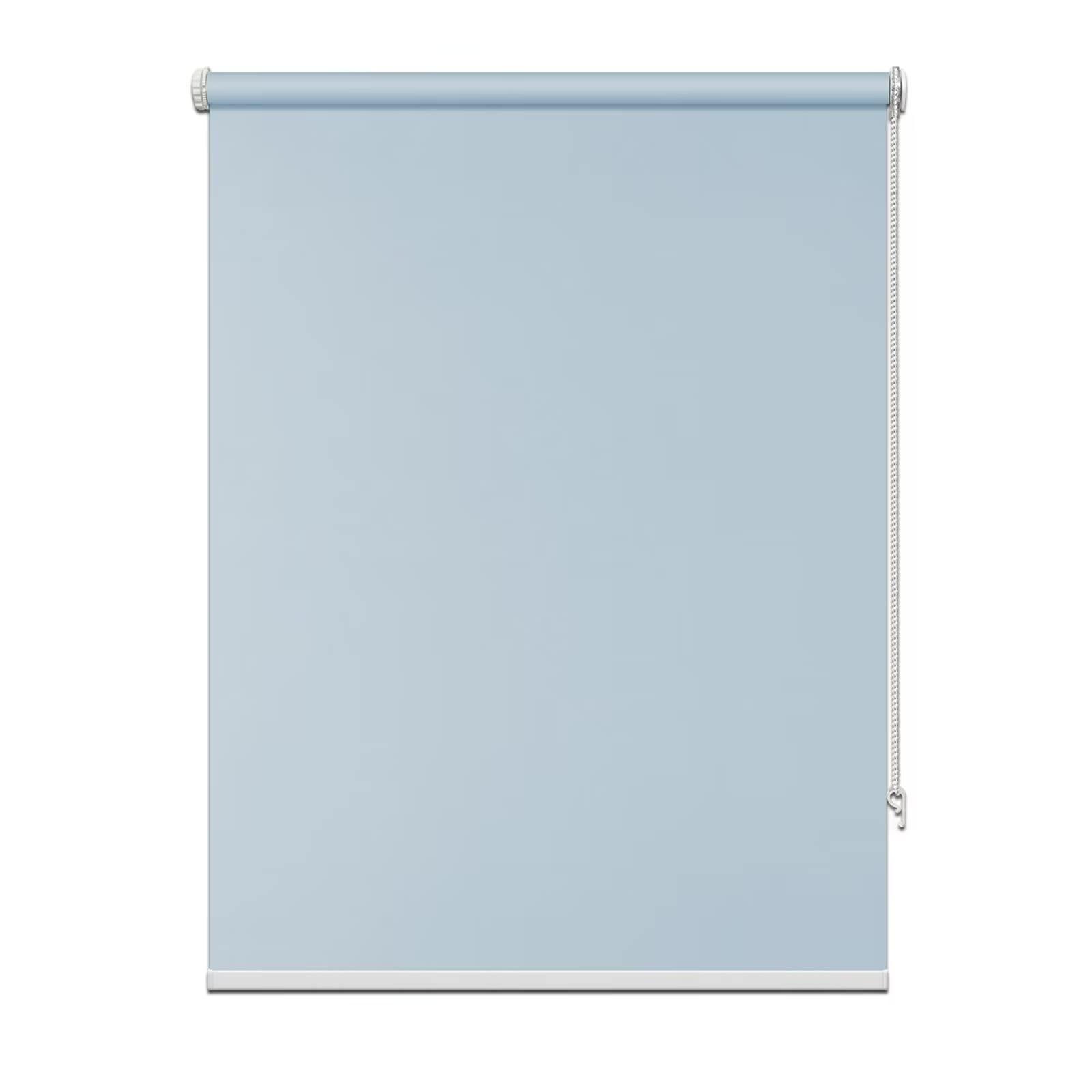 fhsblinds FHSBLINDS No Tool No Drill Blinds for Windows Roller Shades for Windows-Room Darkening Waterproof Blackout Custom Window Blinds & Shades for Home Kitchen Bedroom (Sky Blue 100% Blackout, 37"W x 48"H)
