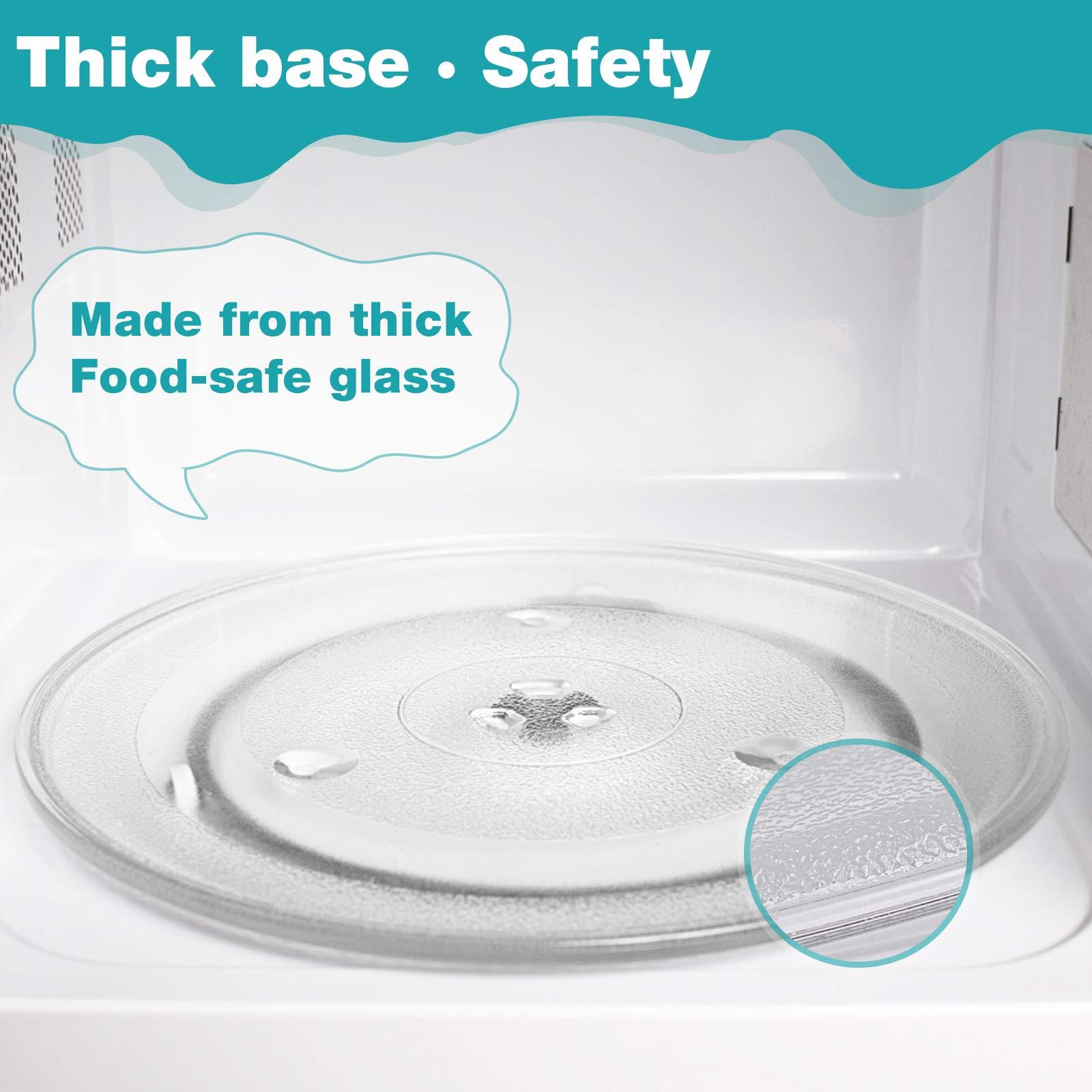 Gemroom Gemroom 16\" Microwave Glass Plate for GE WB49X10166 Turntable Track 10-3/4\", WB27X43590 16 inch Replacement Microwave Glass Plate - Dishwasher Safe