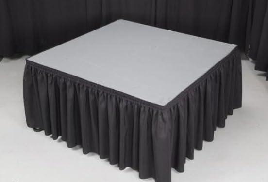 Generic Generic Stage Skirt, Black Stage Skirting Shirred Pleat, Any Length and Height (12ft Lenght x 8\"\" Height)