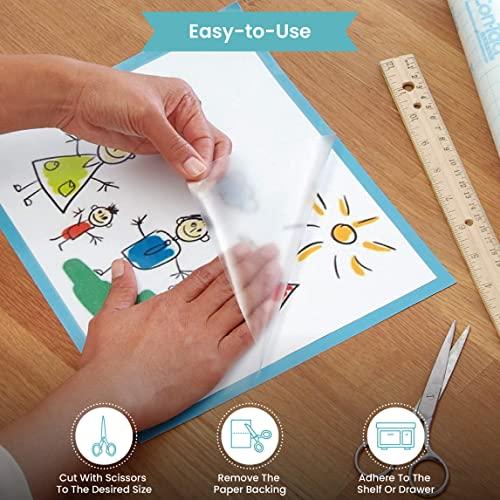 Con-Tact Brand Con-Tact Brand Creative Clear Covering, Versatile and Self-Adhesive Shelf Liner, Semi-Transparent Privacy Film, Protective Clear Vinyl, 18\'\' x 20\', Clear Matte