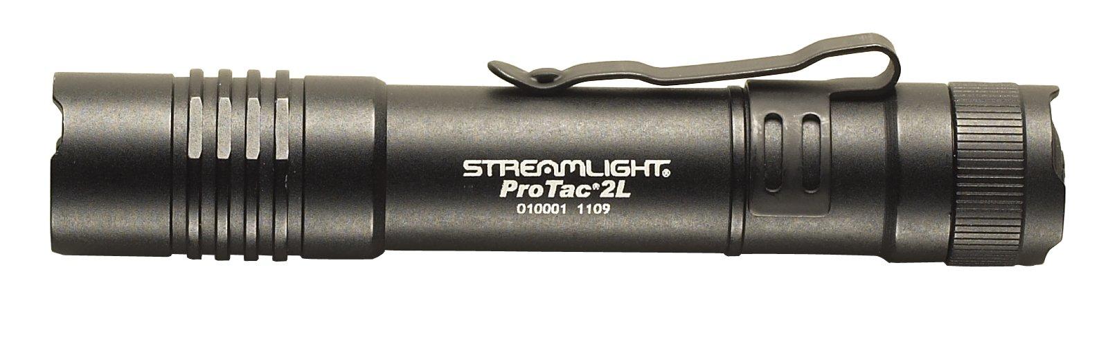 Streamlight Streamlight 88031 ProTac 2L 350-Lumen EDC Professional Flashlight with CR123A Batteries, and Holster, Black, Clear Retail Packaging