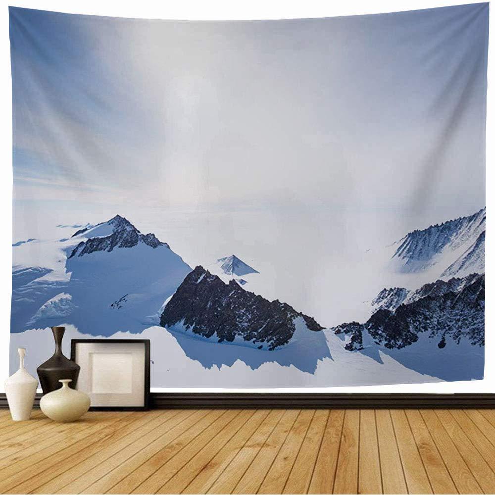 Staropho Staropho Tapestry Mountain Landscape Ice Tundra Vinson Massif Sentinel Snow Range Ellsworth Mountains Blue Nature Wall Tapestry Beach Tapestry for Bedroom Dorm 60x50 Inch