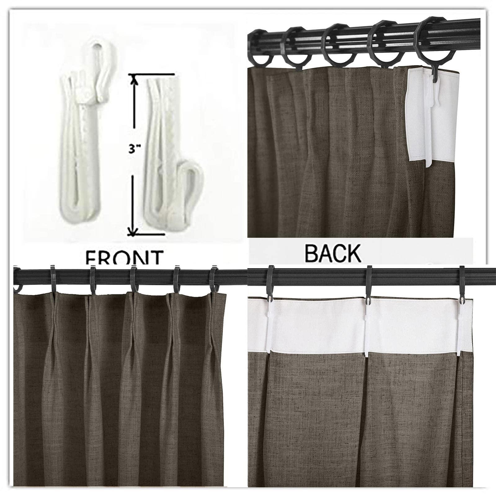 DotheDrape DotheDrape Pinch Pleat Curtain, 84 W x 92 L inch Light Filtering Linen Curtain Drape Panel for Living Room and Silding Door (1 Panel, Chocolate Tart)