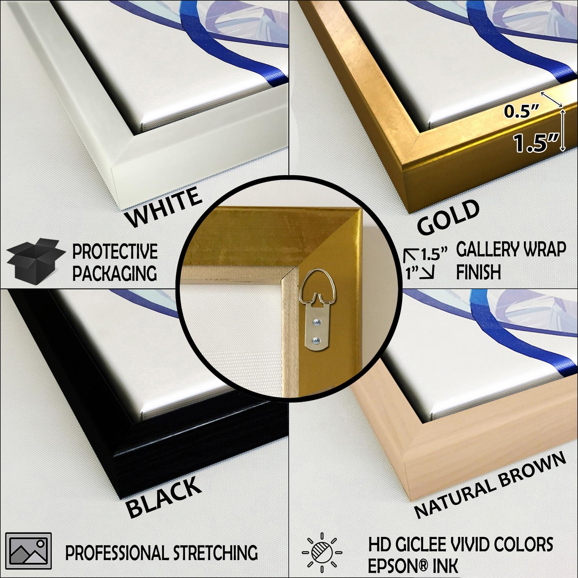 DesignQ DesignQ Blue Canvas wall art, Pop Art wall art Print, Glitzy Gumballs In Pop Art Portrait, Abstract PopArt Wall art decor, 12x20 inches