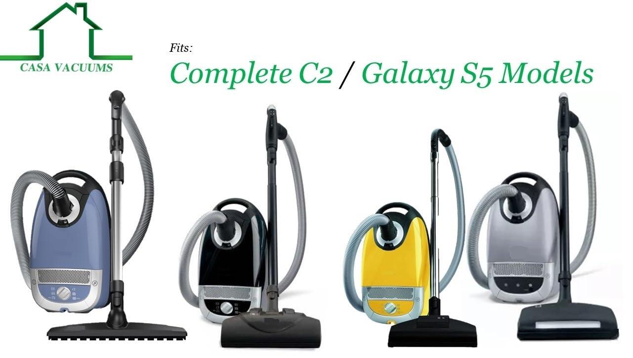 Casa Vacuums 10 GN Bags Compatible with Miele Classic C1 - Complete C2 - Complete C3 - S2 - S5 - S8 - [S800 - S858] - [S600-S658] - [S400i - S456i] Canister Vacuum Cleaners. Includes 4 Filters 3D Technology.