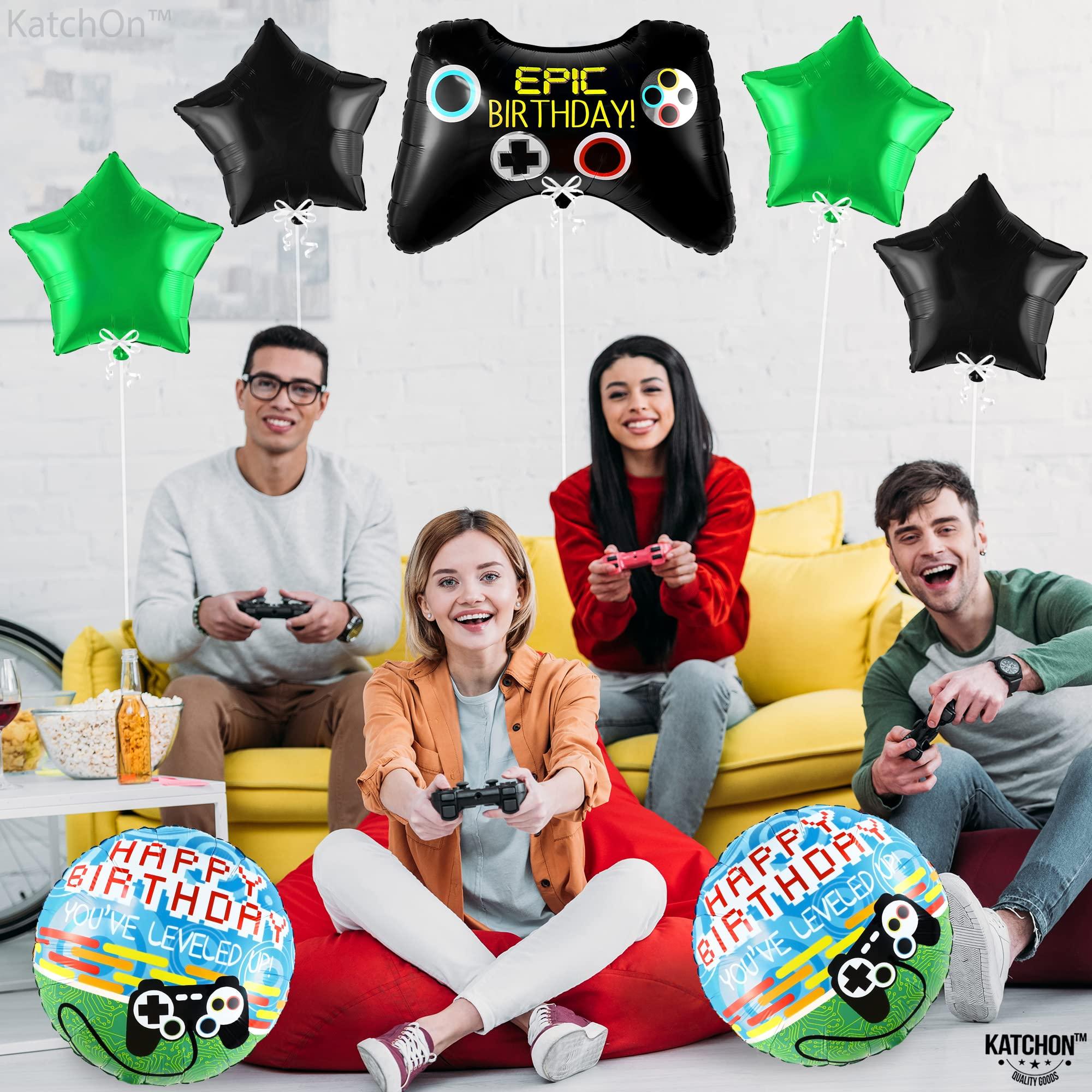 KatchOn KatchOn, Pack 7 Huge Video Game Balloons - Video Game Birthday Decorations | Gaming Balloons, Gamer Birthday Party Decorations | Gamer Birthday Balloons, Gamer Balloons, Level Up Birthday Decorations