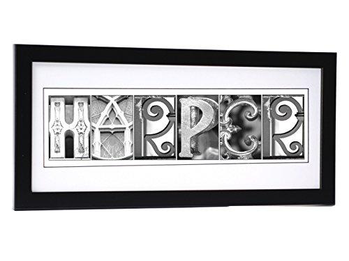 Creative Letter Art Creative Letter Art Personalized Wedding Name Sign Created with Architectural Alphabet Photography Includes 12 by 26 inch Frame with Mat - Best Wedding Gift