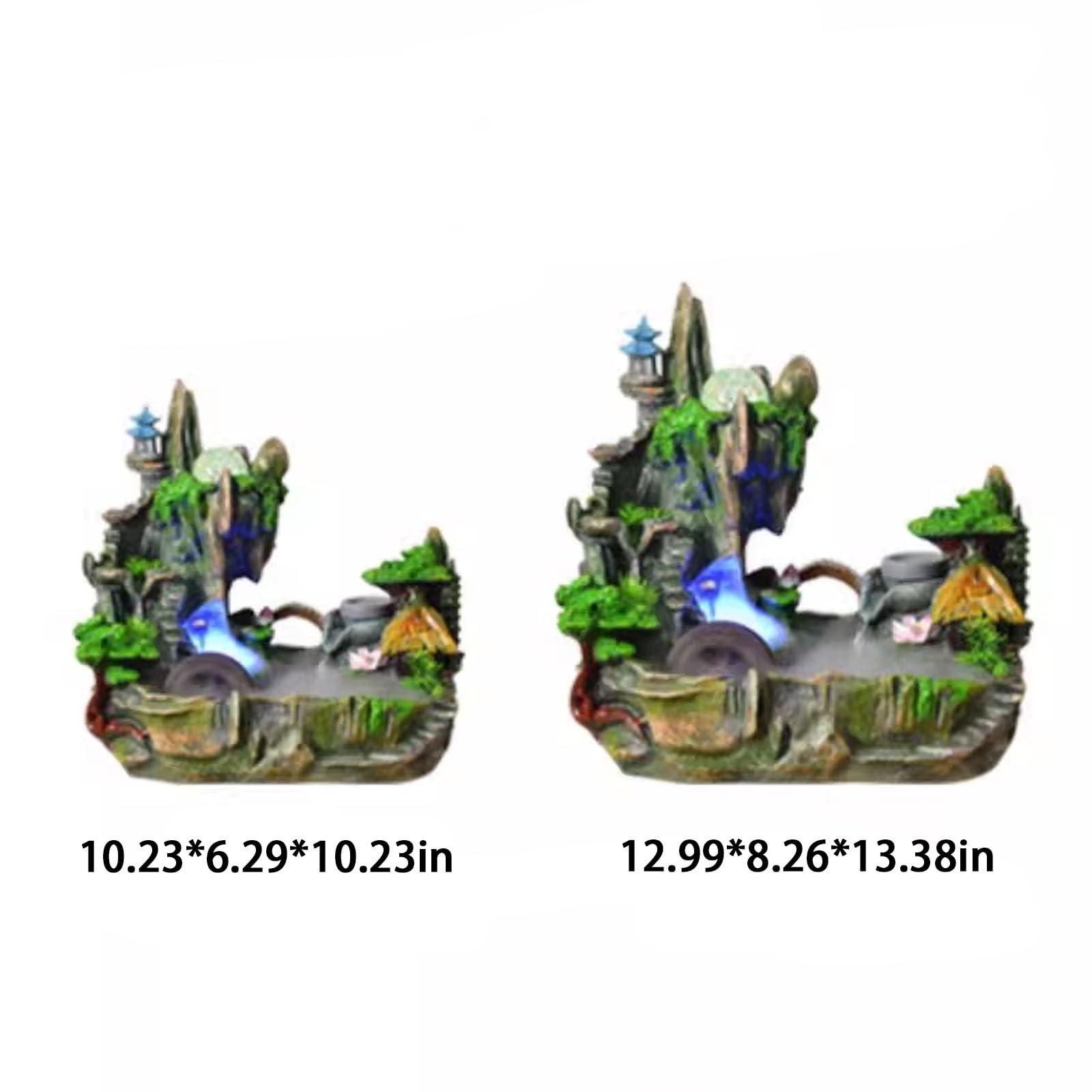 APMOE Table Fountain, Tabletop Fountain Indoor Waterfall Desk Fountain for Office Zen Water Fountain Small Water Fountain Indoor Water Fountains Tabletop(Small)