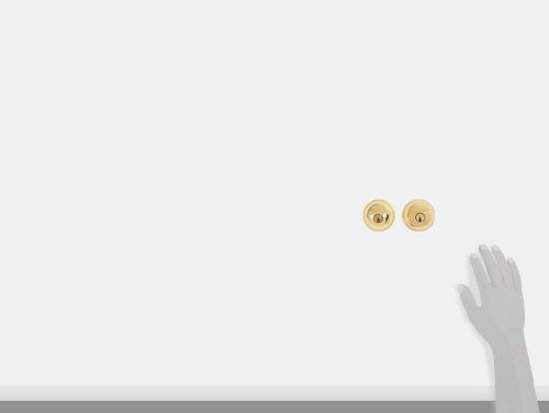 SCHLAGE SCHLAGE B62N 505 605 B62N 505 Double Cylinder Deadbolt, Bright Brass, Key Lock